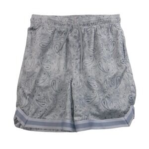 Brooklyn Cloth Mens Mesh Shorts Blue Paisley Print Drawstring Athletic Size M
